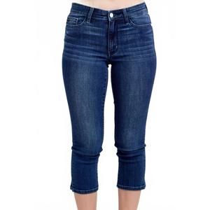 NEW JUDY BLUE molly capris slim ankle jeans in blue